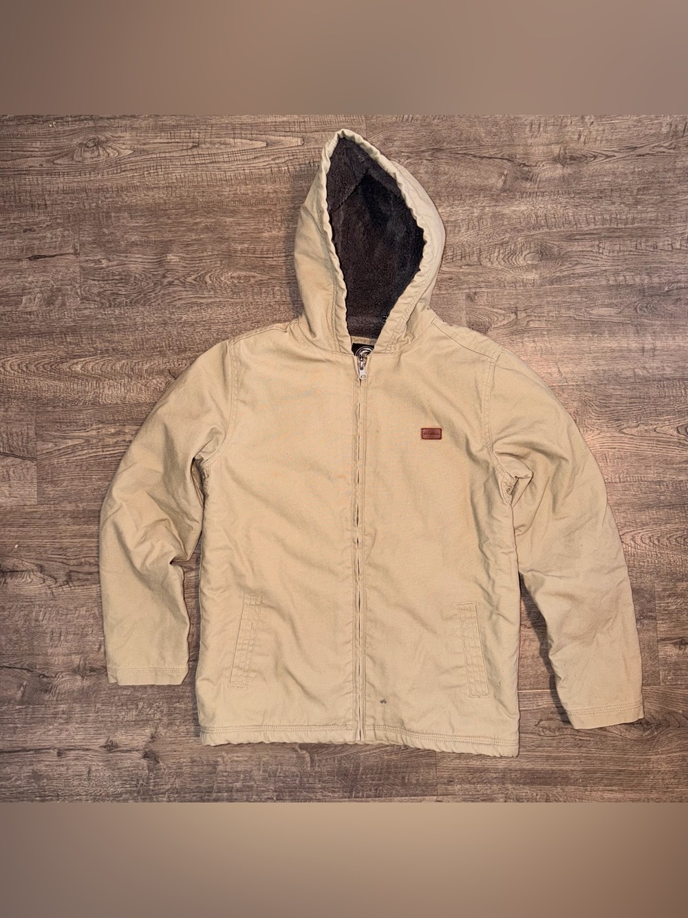 O’Neill Boys Sherpa-Lined Hooded Canvas Jacket